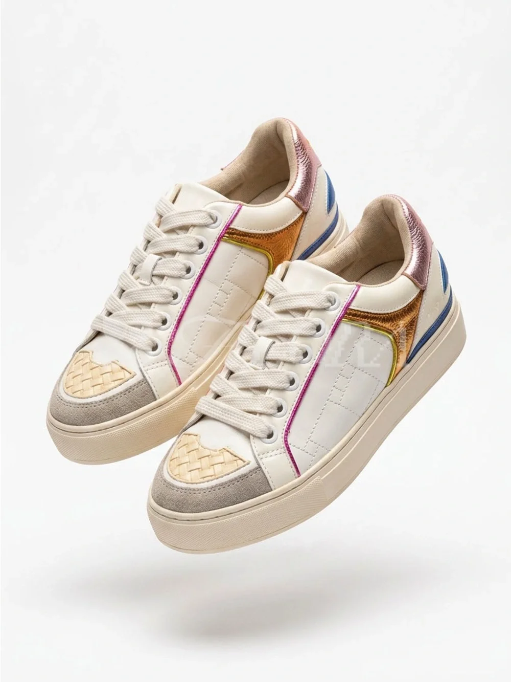 Kurt Geiger London Southbank metallic,suede & leather sneakers shoes sz 7.5 (38)